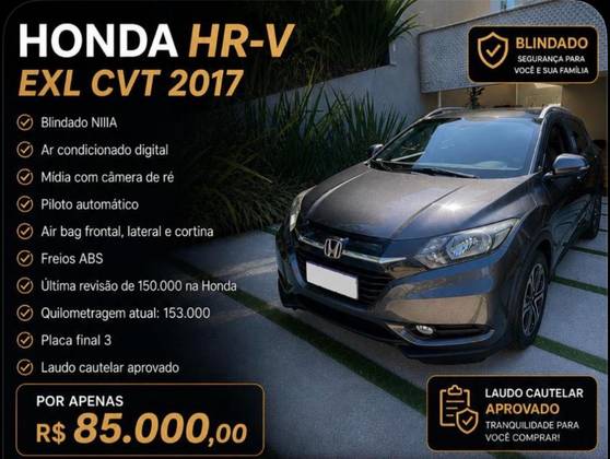 HONDA HR-V 1.8 16V FLEX EXL 4P AUTOMÁTICO HONDA HR-V 1.8 16V FLEX EXL 4P AUTOMÁTICO